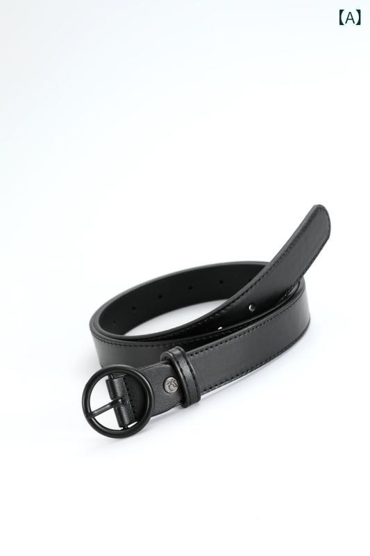 ベルト レディース 学生 ファッション 個性的 デコレーション ウエストベルト トレンド INSスタイル ブラック 普段使い デニム ジーンズ PUレザー 合金 粗め 140cm 150cm