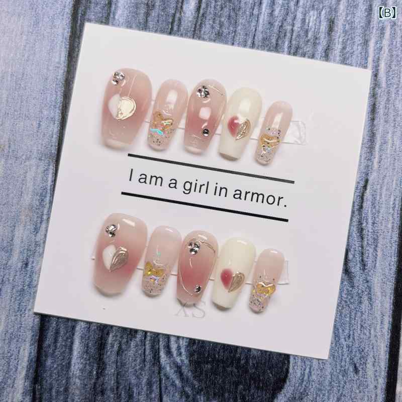 ネイルチップ レディース かわいい 手作り 取り外し可能 ショート 短め XS S M L ゆめかわ キュート