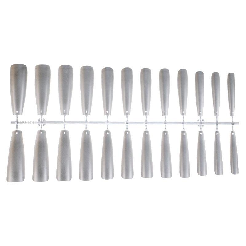 つけ爪 レディース メンズ キッズ 磨りガラス 無地 薄型 無痕 全面 長め(4)