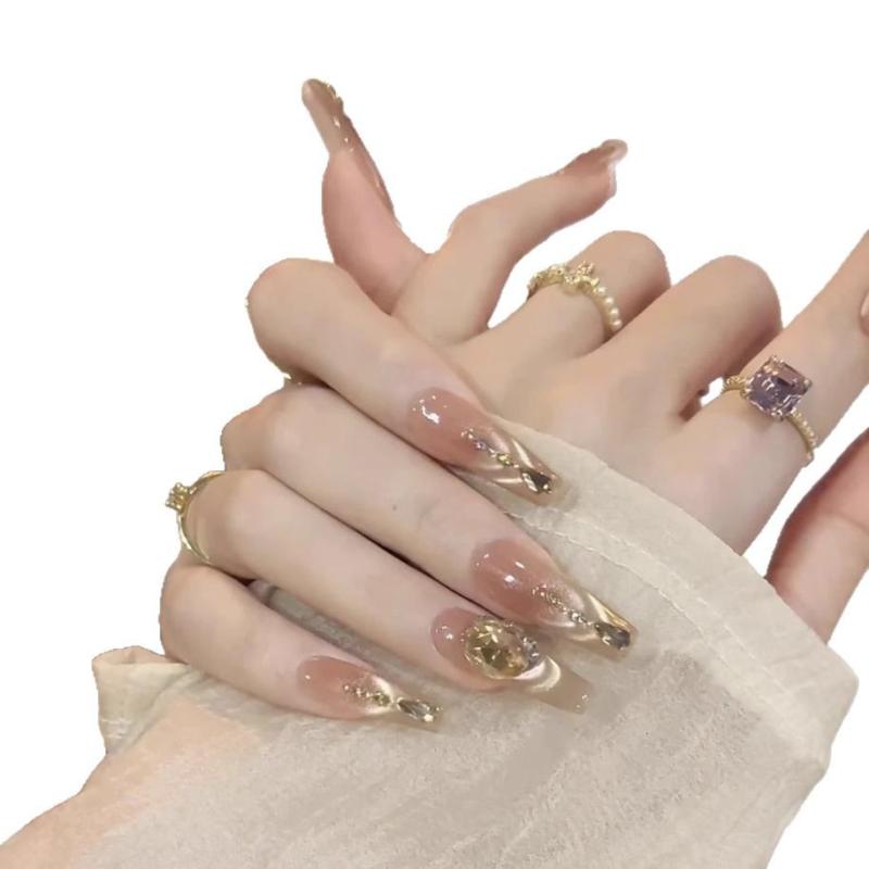 つけ爪 春ネイル 猫目ネイル ジェルネイル ハンドメイド ミディアム 杏仁型 ローズ チューリップ レモン スター 牛柄 スイート フレンチ スパイシー 薄型 シームレス シンプル チークネイル