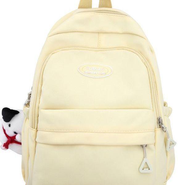 リュック レディース 大学生 軽量 防水 ナイロン かわいい マカロンカラー ブラック グリーン ホワイト レッド ブルー イエロー