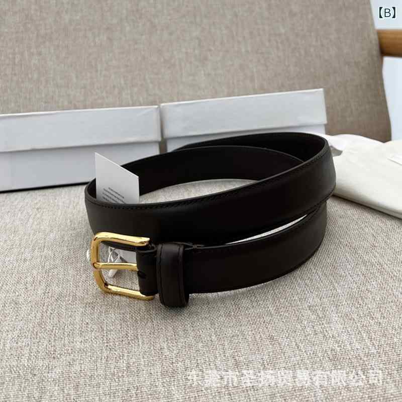 Cinturón Mujer Cuero Genuino Cuero Piel Hebilla Delgada Moda Casual Todos los Días Negro Marrón Marrón Plata Oro — vista 3
