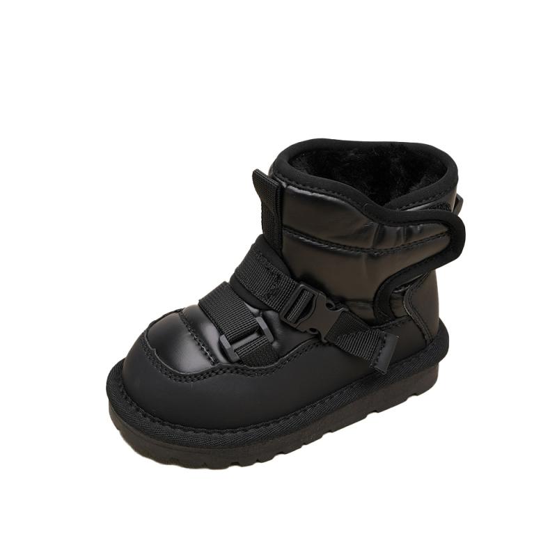 スノーブーツ キッズ 子供用 男の子 女の子 アウトドア スポーツ 冬用 防寒 マジックテープ ベルクロ 黒色 液状シルバー 1歳 2歳 3歳 4歳 5歳 6歳 7歳 8歳 9歳 10歳 11歳 12歳 13歳 14歳 15歳 16歳