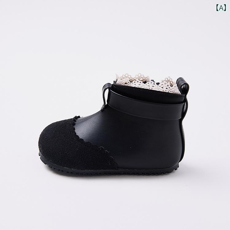 ・カラー: ブラック、深棕色・サイズ: 22、23、24、25、26、27、28、29、30、31・対象年齢: 中童(7-12歳)、小童(4-6歳)、大童(13-16歳)・製品カテゴリ: シングルブーツ・アッパー素材: PU・シーズン: 冬、春、秋・柄: 配色・ソール素材: ゴム・厚さ: 普通・着用方法: 後ろファスナー・人気要素: 蝶結び・対象性別: 中性／男女兼用・スタイル: カジュアル