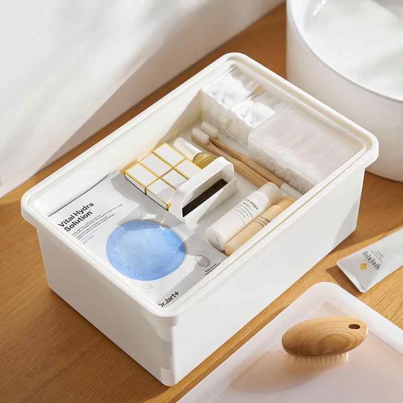 収納ケース レディース ソックス 下着 雑貨 化粧品 文房具 パーテーション付き プラスチック製 フタ付き 大容量 整理整頓