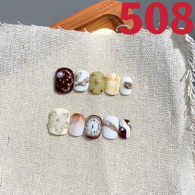 其它 - つけ爪 レディース 子供 かわいい 立体 雕花 郁金香 花柄 ハート 貝殻 浮き彫り チェック柄 キャンディ 超薄型