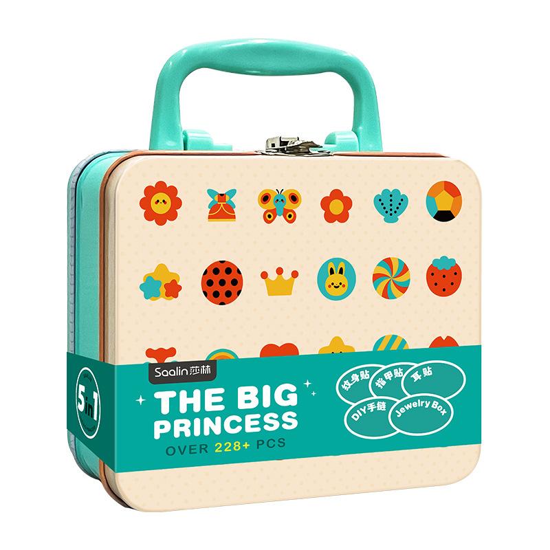 手提げ箱 キッズ おもちゃ セット 子供 幼稚園 ごっこ遊び 手作り DIY 指 маникюр シール かわいい プリンセス