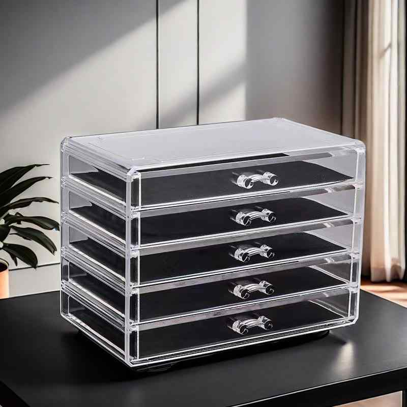 コスメ収納ボックス 大容量 卓上収納ケース アクリル製 スキンケア用品 マニキュア ネイル用品 整理整..