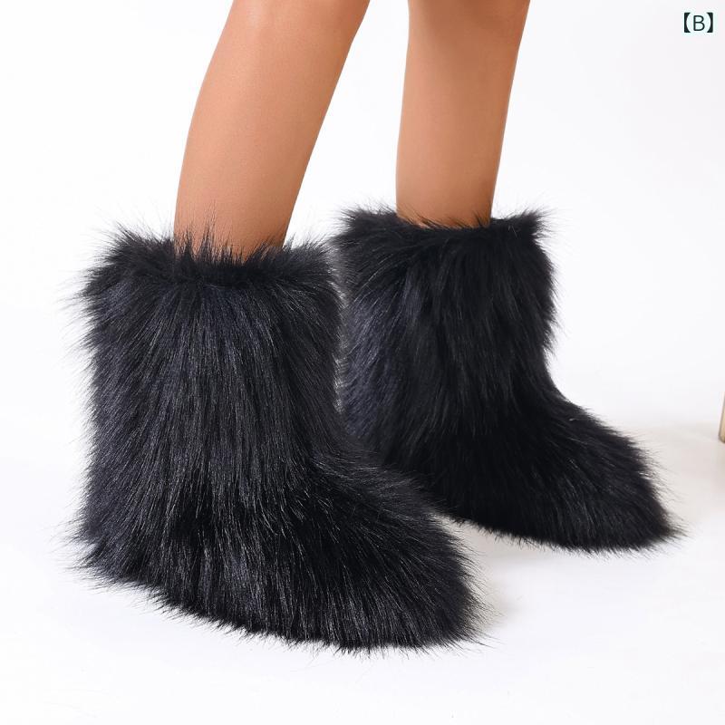 ブーツ レディース 秋冬 暖か 中筒 スノーブーツ 厚底 ラウンドトゥ 2WAY Europäischen Stil 滑り止め 防寒 普段使い 婦人靴 ブラウン ブラック ホワイト ピンク レッド グレー オレンジ グリーン