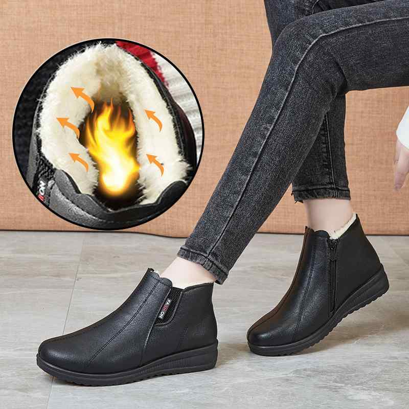 靴 レディース 婦人靴 あったかシューズ シニア 介護シューズ 高齢者 向け 防寒 暖かい 滑り止め ロー..