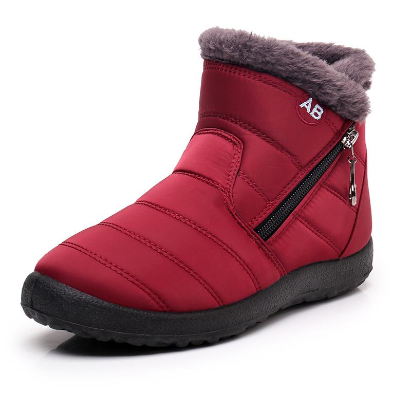 スノーブーツ レディース メンズ 防寒 高帮 厚底 ラウンドトゥ 侧拉链 軽量 保温 カジュアル ブラック ブルー グレー