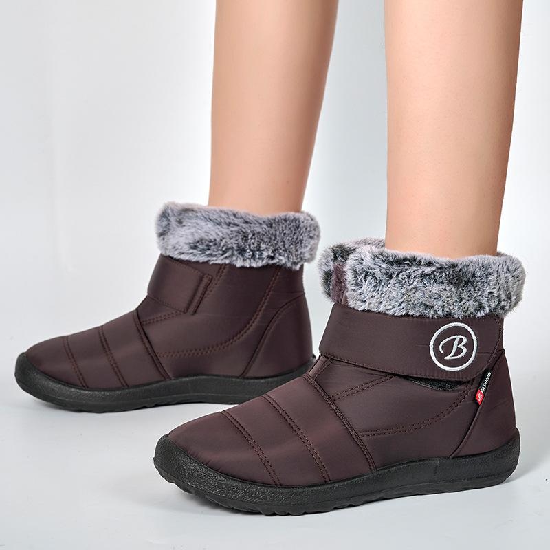 雪地靴 レディース 婦人靴 防寒 あったか 秋冬 ローカット スノーブーツ 軽量 撥水 滑り止め ラウンドトゥ カジュアル 普段使い ブラック ブルー レッド ブラウン グレー