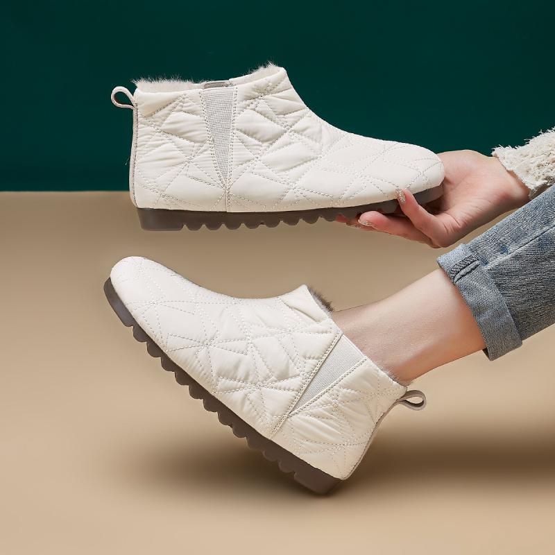 雪地ブーツ レディース 防寒 暖かい スノーブーツ ショートブーツ 厚底 滑り止め 履きやすい 歩きやすい カジュアル ベージュ カーキ ブラック 秋冬
