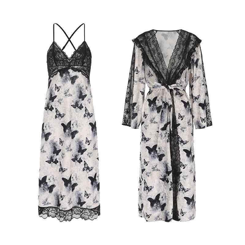 ・カテゴリ: セットアップ・素材: ポリエステル繊維、ベロア・厚さ: 普通・ネックライン: Vネック・袖丈: 9分袖・対象: 若い女性・用途: 自宅、ホテル・カラー: ベージュ（睡裙）、ベージュ（外袍+腰带）、ブルー（睡裙）、ブルー（外袍+腰带）・サイズ: M、L、XL、フリーサイズ・機能: リラックス、通気性、睡眠、バス、ストレッチ、ホームウェア、保温、快適・スタイル: シンプル、カジュアル・主生地成分含有量: 95%以上