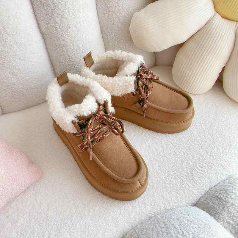 雪地ブーツ レディース 本革 ムート