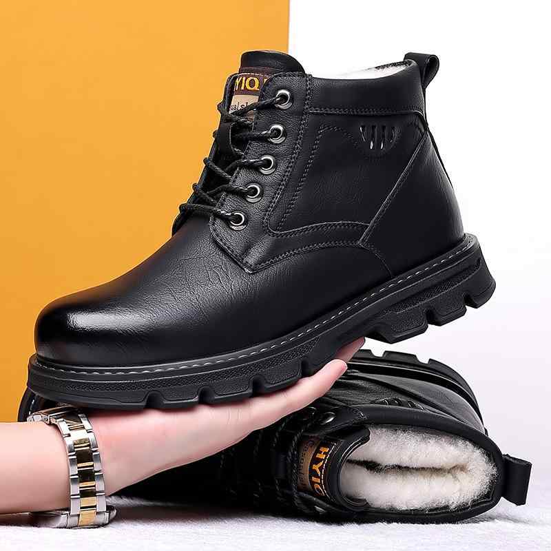 ブーツ メンズ 男性用 レザーブーツ 秋冬 ワークブーツ カジュアルシューズ レースアップ ショートブー..