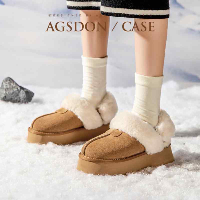 雪地ブーツ レディース 厚底 フラット ローカット ショートブーツ 2way ボア ムートン あったか 履きや..