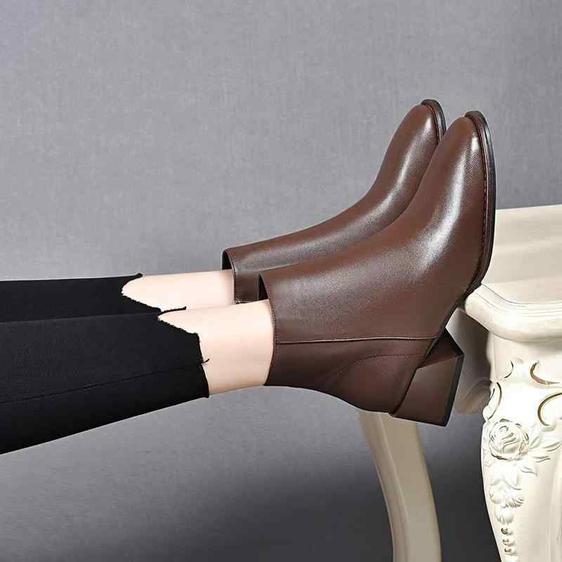 ブーツ レディース 羊革 ショートブーツ 本革 スエード チャンキーヒール 太ヒール ローヒール スクエ..