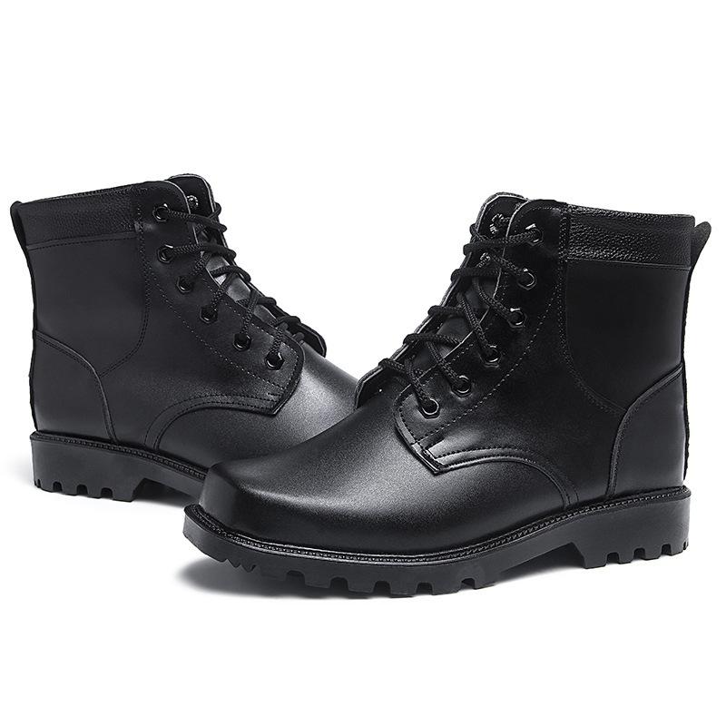 ブーツ 男性用 防寒 シープスキン ムートンブーツ 裏ボア 暖かい 滑り止め 雪道対応 ミドルブーツ レースアップ 紳士靴 カジュアル 秋冬