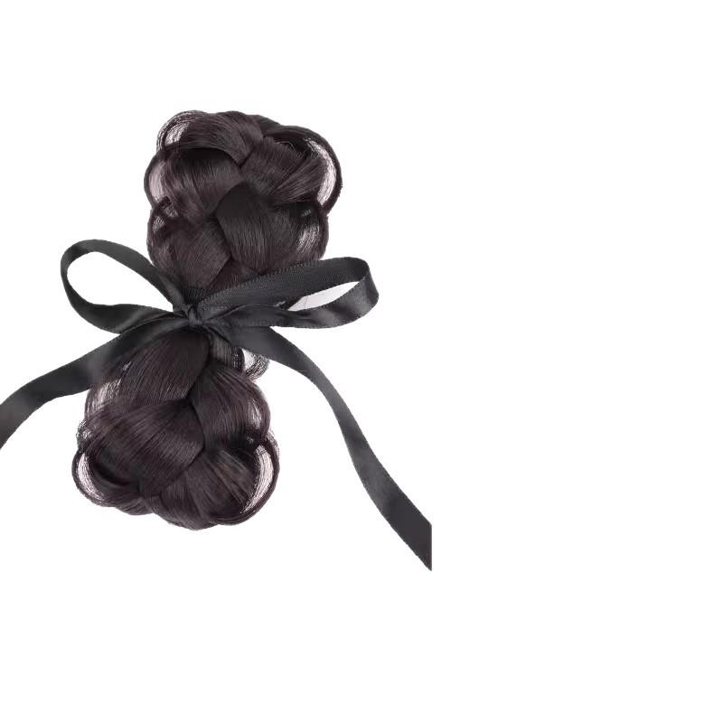 ヘアアクセサリー レディース 付け毛 お団子ウィッグ リボン バレッタ ヘアゴム シュシュ ポイントウィ..