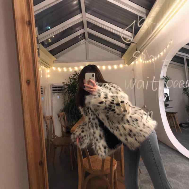 ファーコート レディース 猫柄 フォックス フェイクファー ショート丈 秋冬 アウター エレガント カジ..