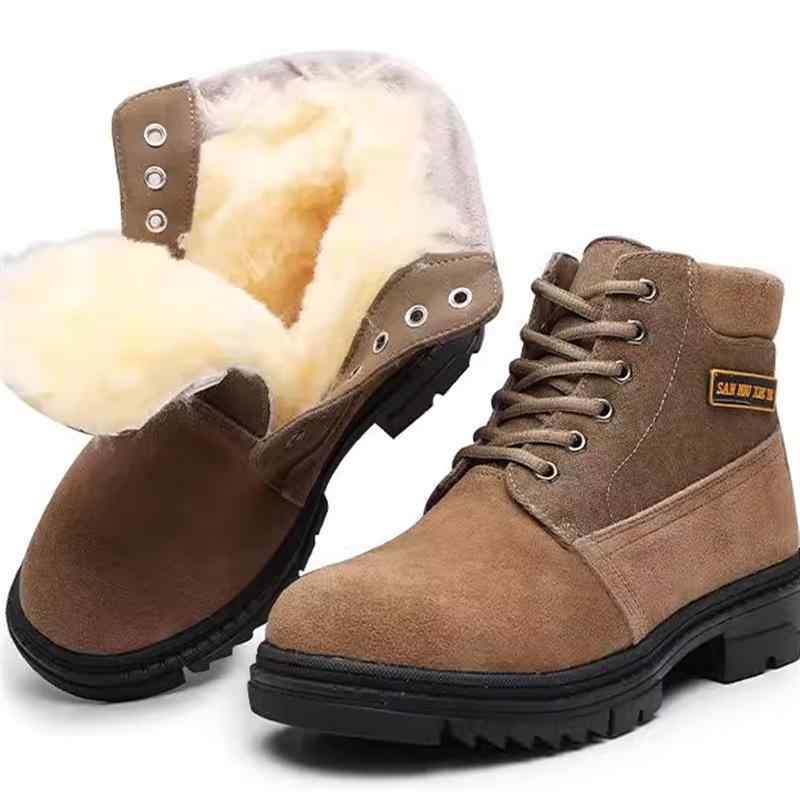 雪地ブーツ メンズ 男性用 防寒ブーツ 本革 シープスキン 羊毛 あったか 裏起毛 厚底 滑り止め アウトドア 普段使い 秋冬 ブラウン ブラック