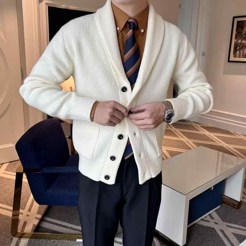 ・カテゴリ: ニットカーディガン・スタイル: 韓国・タイプ: カーディガン・フィット: ルーズ・ネックライン: Vネック・袖丈: 長袖・厚さ: 普通・対象年齢: 成人・対象: 青少年・対象性別: 男性・素材: 化学繊維混紡・主な素材: ポリエステル・色: ブラック, ベージュ, グリーン・サイズ: M, L, XL, 2XL, 3XL