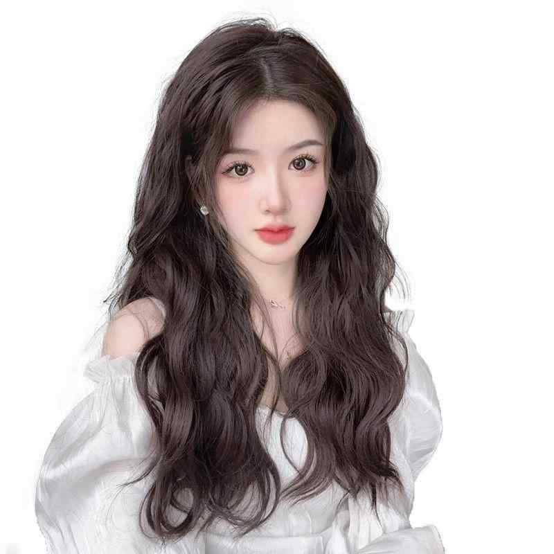 ヘアピース レディース 超軽量 薄型 ウェーブ ヘアエクステンション 3点セット 自然 黒 茶 栗