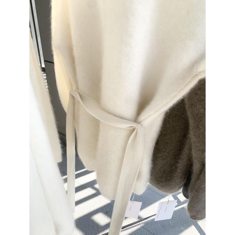 ・カテゴリ: セーター・素材: その他・主素材含有量: 95%以上・袖丈: 長袖・袖のタイプ: レギュラー袖・ネックライン: 襟なし・スタイル: 文芸復古・カラー: ホワイト（ポケットなし）, ホワイト（ポケットあり）, アプリコット（ポケ...