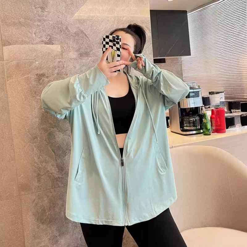 ・素材: ポリエステル、冰丝・フィット: ルーズ・着丈: ミドルロング(65-80cm)・カラー: グレー、ホワイト、パープル、グリーン・サイズ: M、L、XL、2XL、3XL、4XL・スタイル: シンプル、カジュアル、韓国風・柄: 無地・流行要素: 無地・生地: 冰丝・主素材: ポリエステル90-95%・紫外線防止指数: UPF50+・ネックライン: フード付き・袖丈: 長袖・袖のタイプ: レギュラー・厚さ: 薄手・組み合わせ: シングル