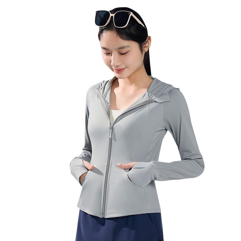 日焼け止め レディース 接触冷感 ラッシュガード 高伸縮 冷感アウター 薄手 紫外線対策 普段使い ジョギング ランニング テニス ゴルフ ウェア ナイロン ピンク系 ブラック