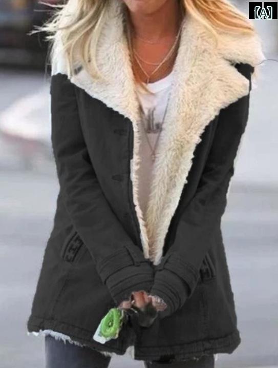 コート レディース 秋冬 スエード風 チェック...の紹介画像2