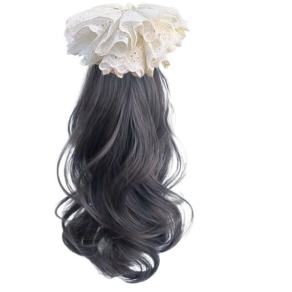 ヘアエクステンション レディース 女性用 つけ毛 ポニーテール クリップ式 ローポニー 自然 黒髪 茶髪 韓国風 アレンジ