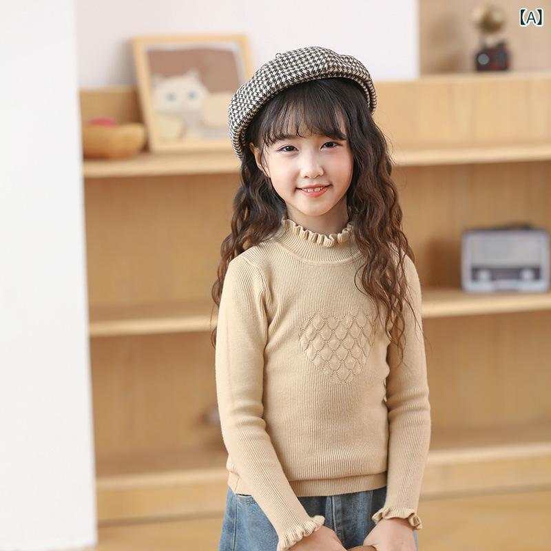 ・性別: 男女兼用・生地: 安迪绒・スタイル: カジュアル・対象年齢: 3～8歳 (100～140cm)・シーズン: 秋、冬・厚さ: 普通・袖丈: 長袖・留め具: プルオーバー・柄: 無地・写真: モデル着用写真・フード: なし・要素: 田園・平編み針数: 12～14針/3cm・主な生地成分: ポリエステル30%・安全レベル: A・糸の太さ: 普通・ネックライン: ハイネック・カラー: 黄色、ベージュ、水色、ピンク、黒、薄紫・対応身長: 90cm、100cm、110cm、120cm、130cm、140cm、150cm・商品カテゴリ: 子供用ニット