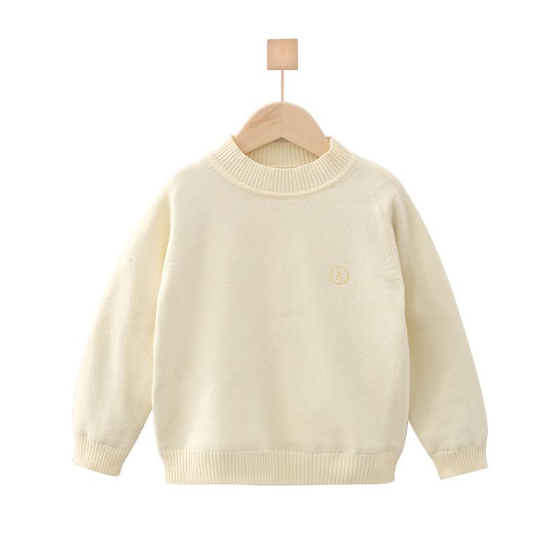 ・カテゴリ: 子供用ニット・対象: 男女兼用・生地加工: 紫外線防止、柔軟加工、酵素洗い・スタイル: 韓国風・対象年齢: 1～3歳 (80～100cm)・シーズン: 冬、春、秋・糸の太さ: 普通・厚さ: 厚手・袖丈: 長袖・留め具: プルオーバー・柄: 無地、キャラクター・素材: 綿・主な素材: 綿90%・ネックライン: ラウンドネック・フード: なし・色: ブラック、ベージュ・対応身長: 90cm、100cm、110cm、120cm・その他: 在庫あり、実物写真 (モデルなし)・要素: スポーツ、キャラクター、ブリティッシュ、トレンド