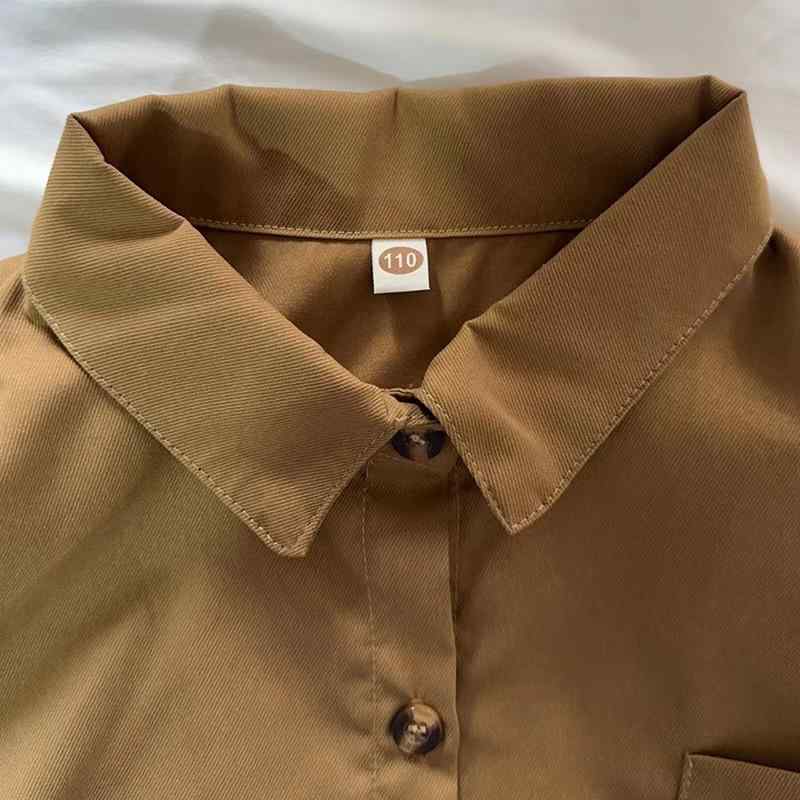 子供用スーツ 男の子用 3点セット 長袖シャツ パンツ インナー カジュアル 普段着 コーヒー色 90cm 100cm 110cm 120cm 130cm 140cm