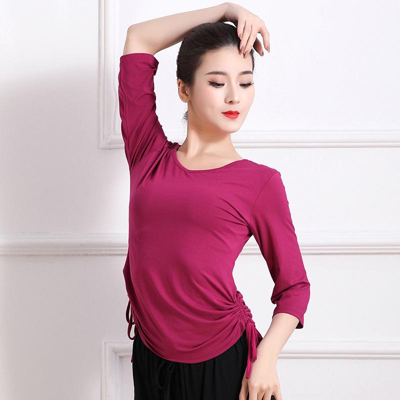 ダンスウェア レディース 春夏 練習着 モダール 中国舞踊 現代舞踊 バレエ レッスン着 トップス 半袖 ..