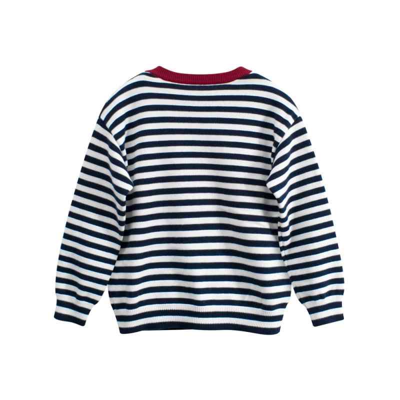 子供服 ニット 春秋 ニットセーター 女の子 ボーダー柄 トップス 長袖 コットン100% 丸首 普段着 韓国風