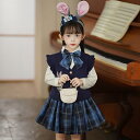 子供服 ニット 女の子 春秋 アンサンブル セーター プリーツスカート 3点セット 通園 通学 幼稚園 小学生 かわいい ガールズ