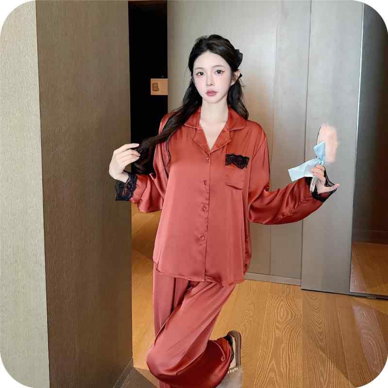 ・カテゴリ: パジャマ・素材: ポリエステル・厚さ: 薄手・ネックライン: 襟付き・袖丈: 長袖・パンツ丈: 長ズボン・機能: リラックス、通気性、睡眠、バス、ホームウェア、涼しさ、快適さ・対象: 若い女性・適用場所: 屋外、自宅、ホテル、...