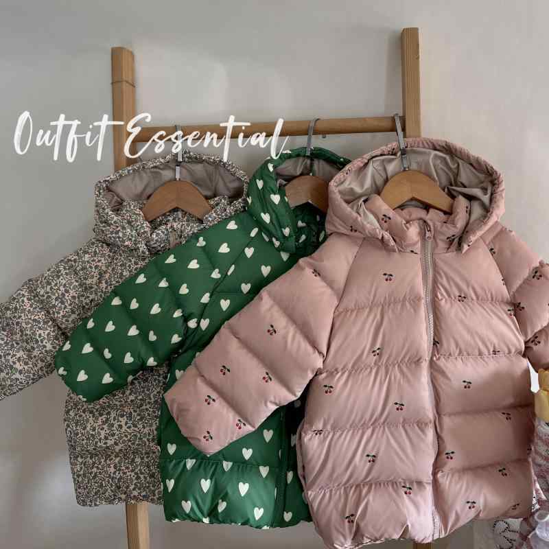 子供服 ガールズ ダックダウンジャケット アウター 秋冬 中綿入り 防寒 撥水 防汚 ピンク系 イエロー系 グリーン系 ブルー系 80cm 90cm 100cm 110cm 120cm 130cm 140cm