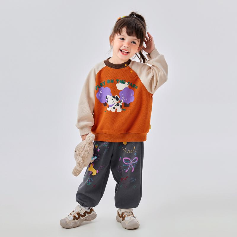 Other - 子供用スウェット ガールズ 長袖トップス 秋冬 春秋 配色 かわいい 普段着 イエロー ピンク系 グリーン 73cm 80cm 90cm 100cm 110cm 120cm 130cm
