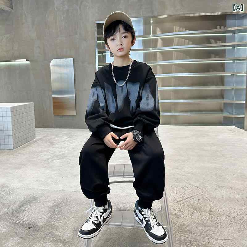 キッズ ボーイズ スウェット 上下セット 春秋 中 крупный 子供 男の子 カジュアル ...