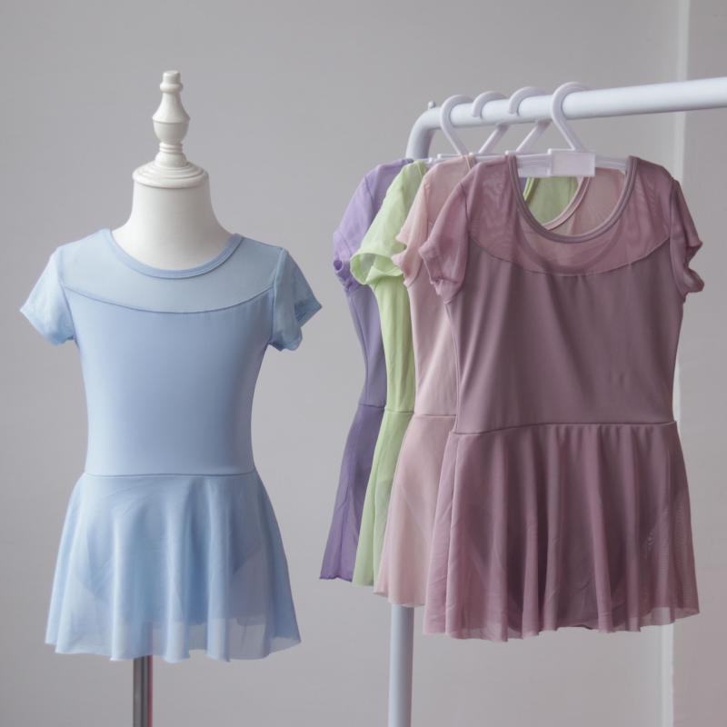 ダンス衣装 キッズ 女の子 バレエ レオタード 半袖 練習着 ナイロン 中国舞踊 体操服 伸縮性 吸湿性 通気性 110cm 120cm 130cm 140cm 150cm 160cm 170cm 180cm