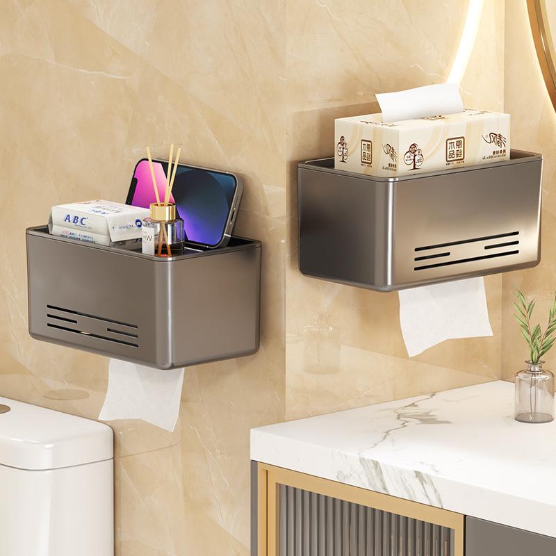 ・素材: プラスチック・用途: 抽取式ティッシュ・場所: 浴室・スタイル: 軽奢・カラー: ブラック、ガンメタル・機能: 多用途・カテゴリ: ティッシュボックス