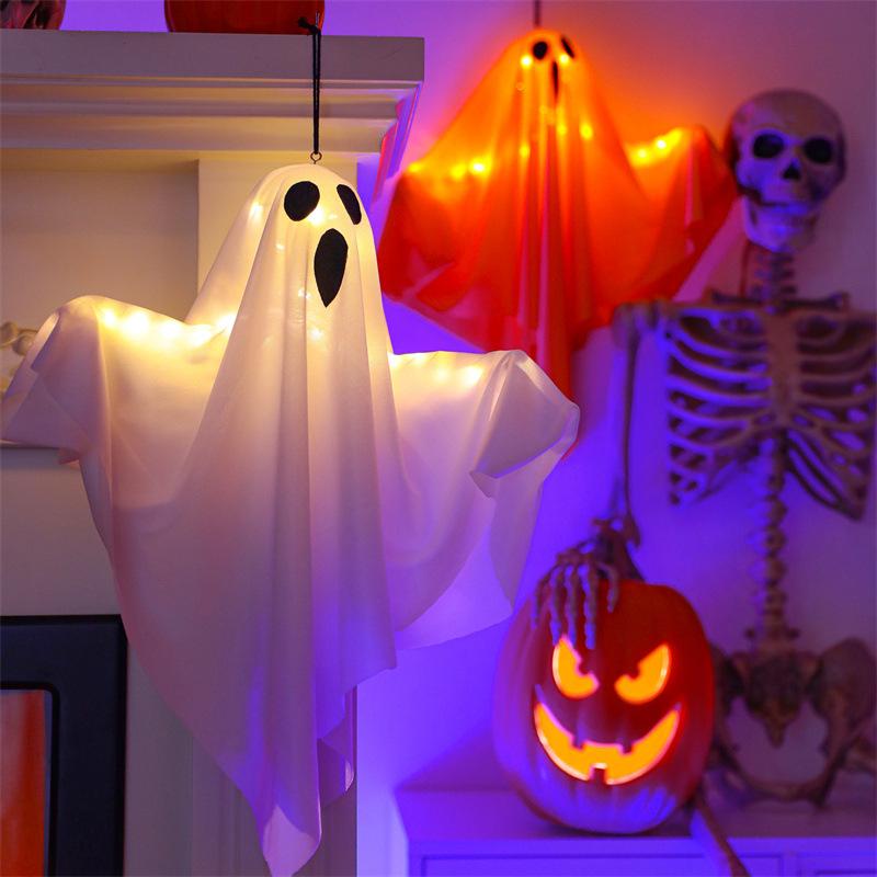 ハロウィン 飾り付け パーティー装飾 南瓜 幽霊 布製 吊り下げ オーナメント 白色 橙色
