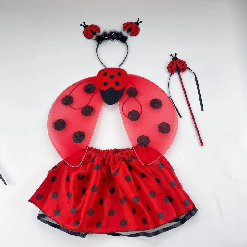 コスチューム キッズ 女の子 かわいい 瓢虫 アクセサリー ハロウィン パーティー イベント 昆虫 モチー..