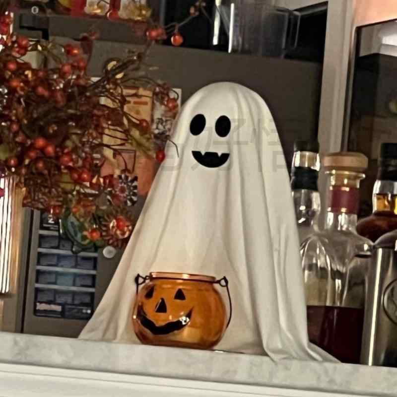 Balloon - ハロウィン 置き物 飾り かわいい 幽霊 発光 庭 室内 バー イベント パーティー 樹脂製 卓上
