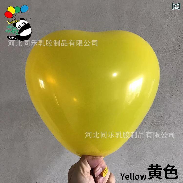 風船 マット ラテックス ハート型 結婚式 誕生日 パーティー デコレーション 白 黄色 紫色 緑色 青色 オレンジ色