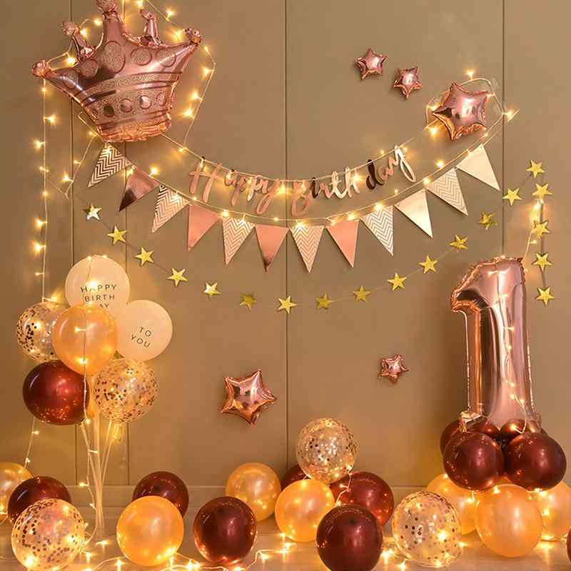 誕生日飾り付け キッズ ベビー パーティー バルーン セット アルミフィルム製 数字 モランディ マカロン アースカラー 1歳 男女兼用